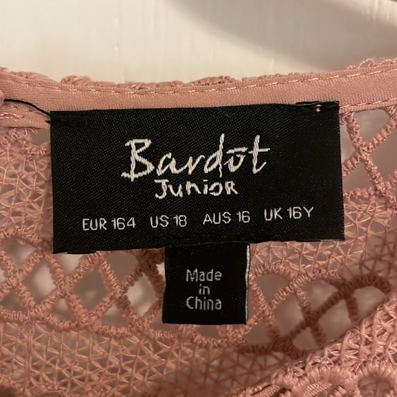 Bardot Juniors “Tweens Collins Frill Dress” in Peach Pink - Picture 6 of 8